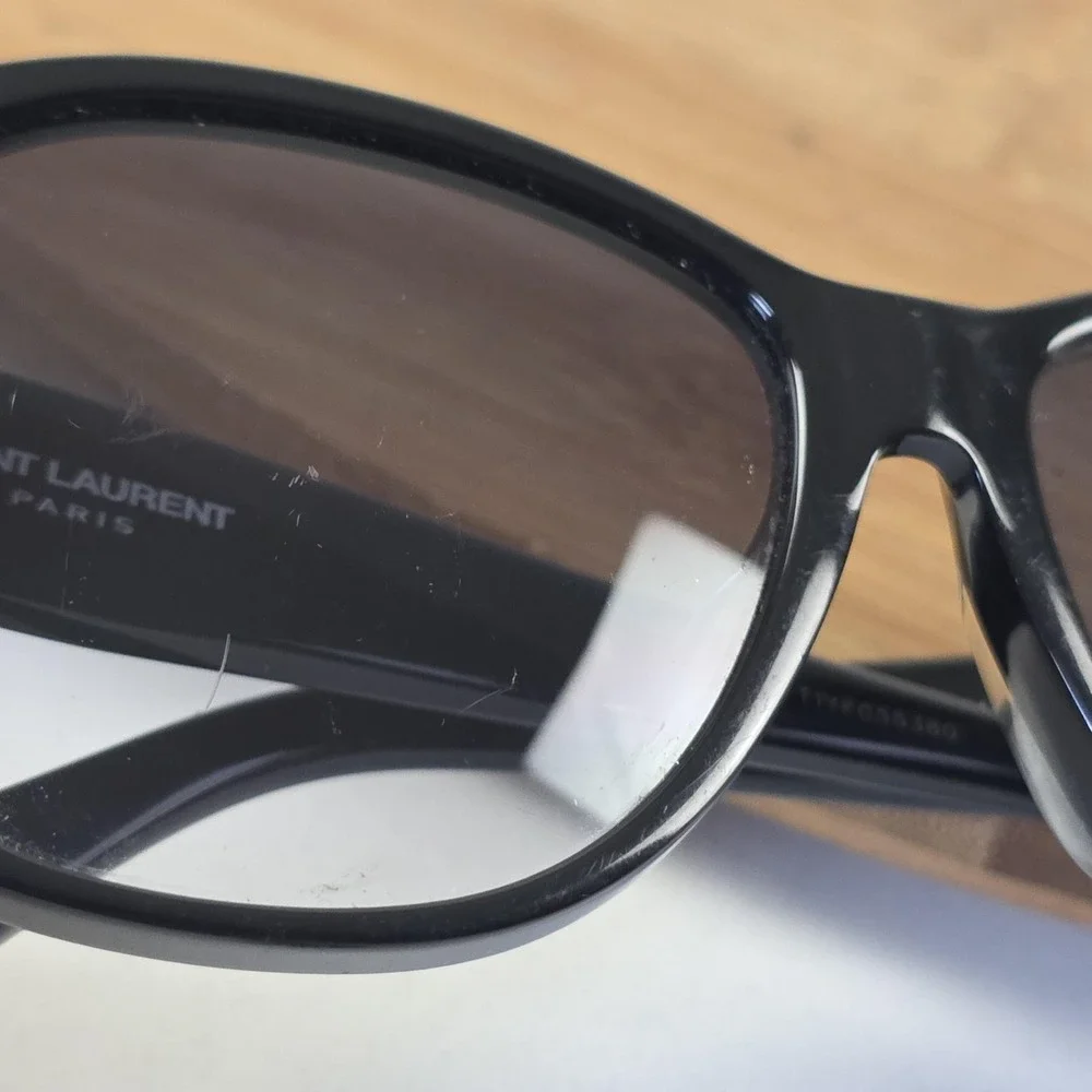 Saint Laurent SL M8/FN Sunglasses Womens 57-15 Black Gray Cat Eye Gradient Japan - Picture 12 of 16